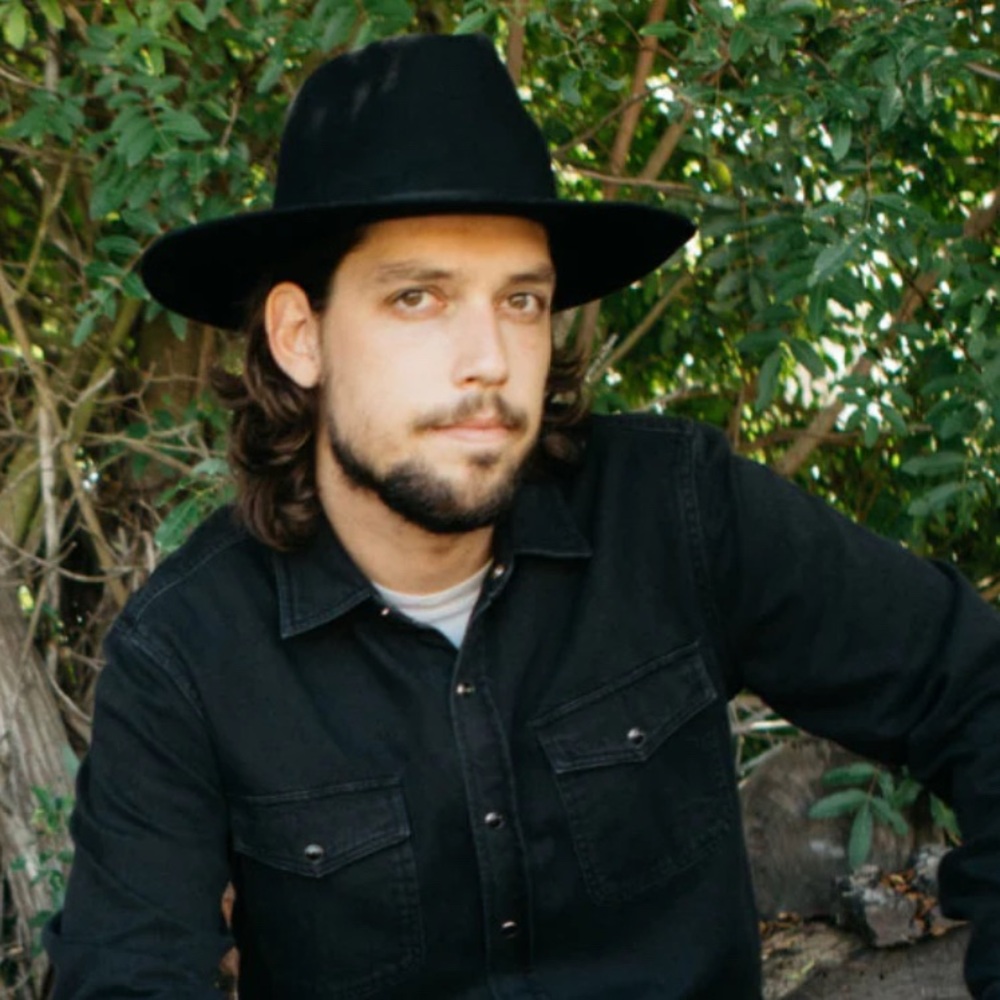Brixton Cowboy Black Flat Brim Size Small Hat